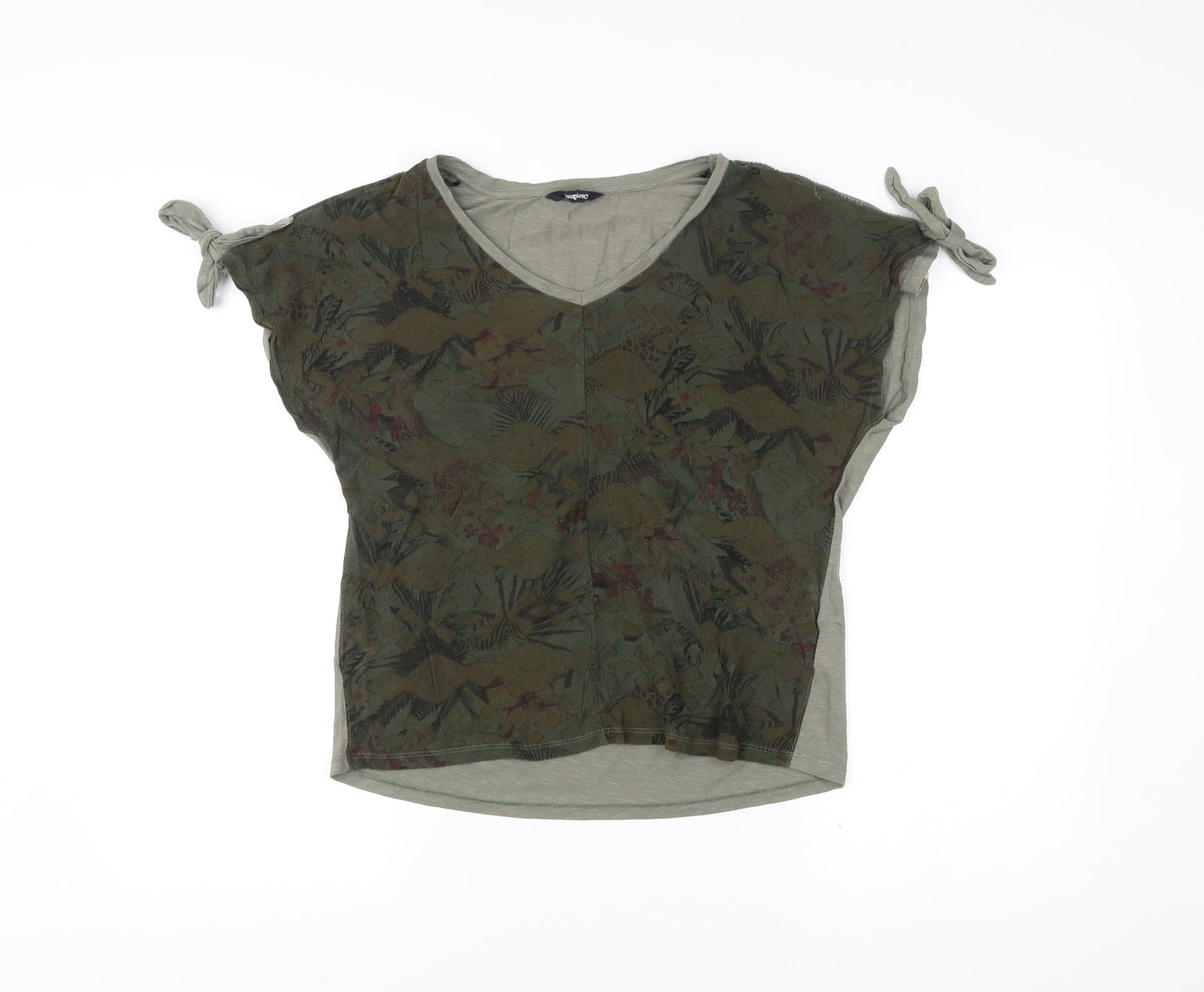 Womens UK Size M Desigual Green Tunic T-Shirt