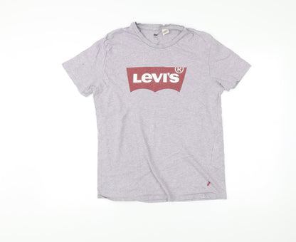 Levi's Men's Grey Logo Graphic Cotton T-Shirt Size M