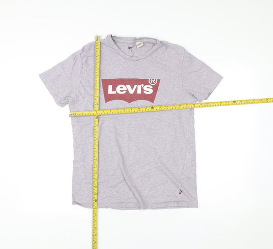 Levi's Men's Grey Logo Graphic Cotton T-Shirt Size M
