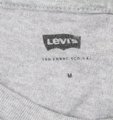 Levi's Men's Grey Logo Graphic Cotton T-Shirt Size M