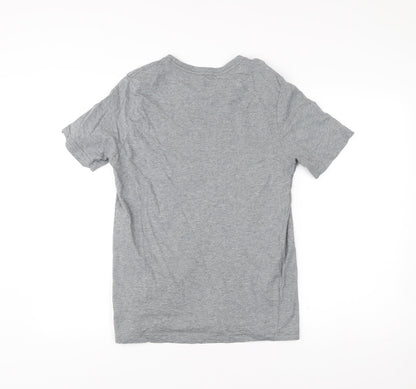 Puma Men's Grey Small Crew Neck Short Sleeve Sports Logo T-Shirt