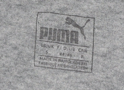 Puma Men's Grey Small Crew Neck Short Sleeve Sports Logo T-Shirt