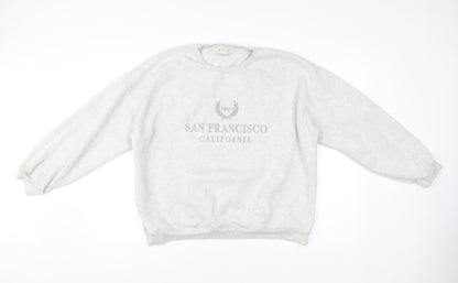 Kaiia Womens Grey Pullover Sweatshirt Size 12 San Francisco Logo
