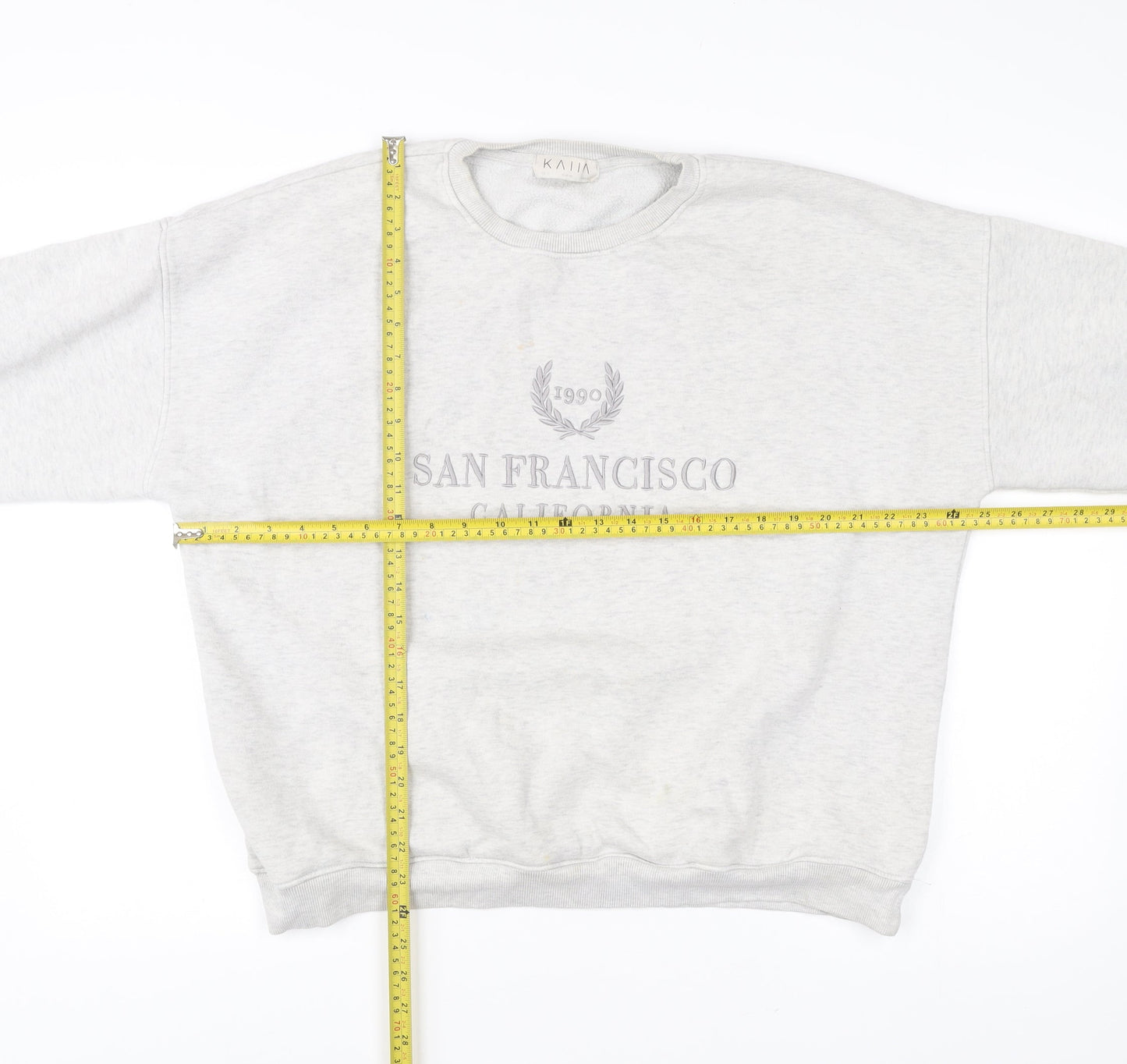 Kaiia Womens Grey Pullover Sweatshirt Size 12 San Francisco Logo
