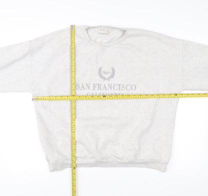 Kaiia Womens Grey Pullover Sweatshirt Size 12 San Francisco Logo