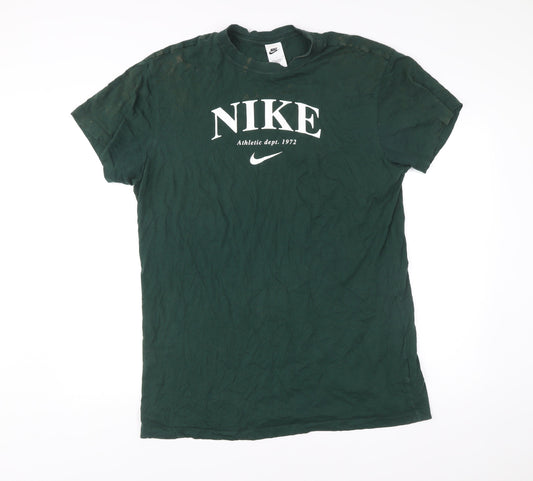 Nike Men’s Green L Graphic Sports Cotton T-Shirt