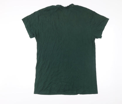 Nike Men’s Green L Graphic Sports Cotton T-Shirt