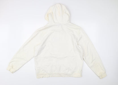 Mens UK Size L PUMA White Pullover Hoodie