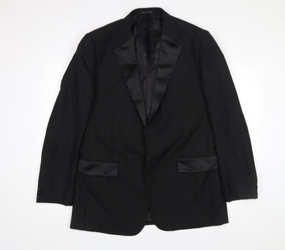 Mens UK Size 42 Brook Taverner Regular Black Suit Tuxedo