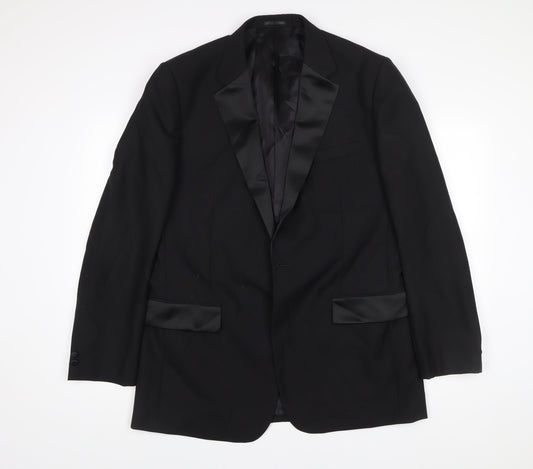 Mens UK Size 42 Brook Taverner Regular Black Suit Tuxedo