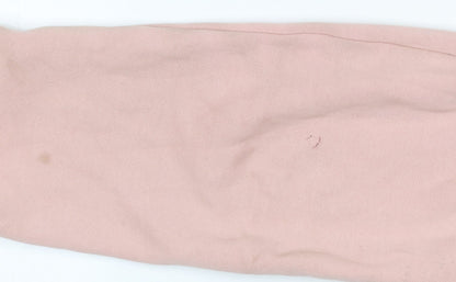 Superdry Womens Pink Pullover Hoodie UK 14 Logo Glitter Casual