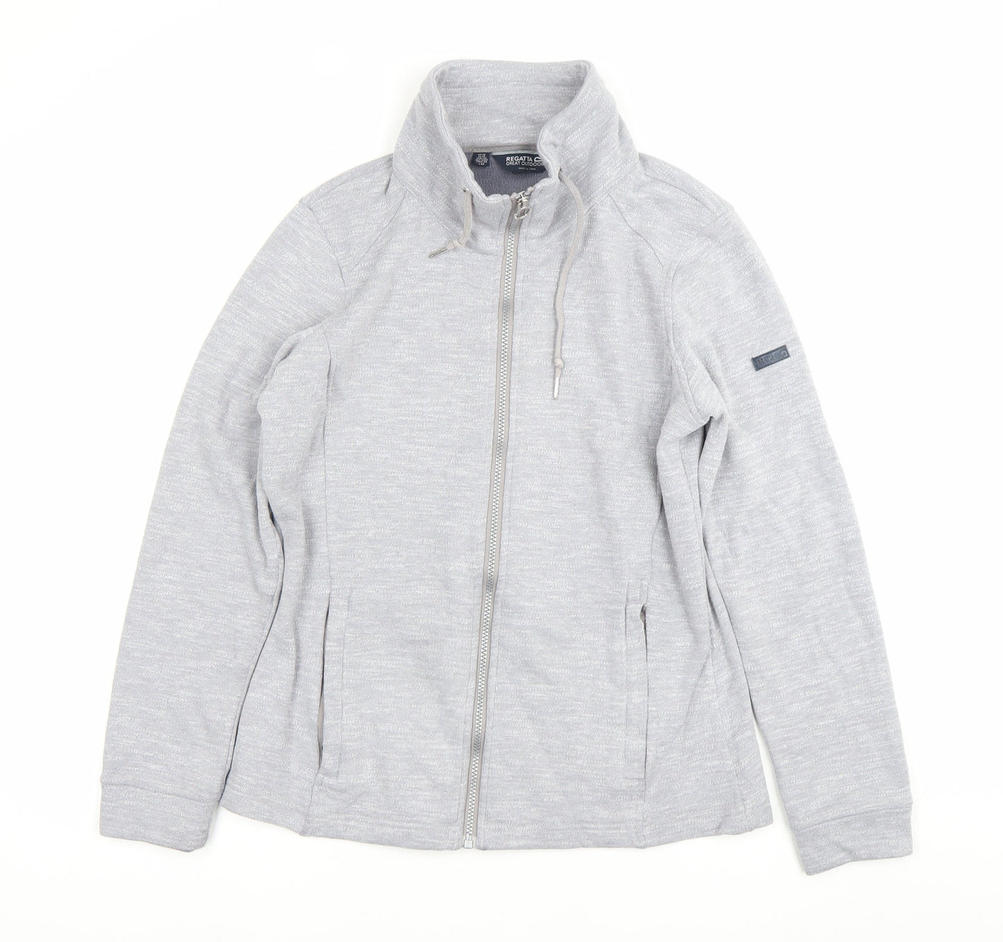 Regatta Womens Grey Full Zip Hoodie Sweatshirt Size 14 Outdoor Jacket