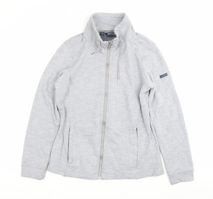Regatta Womens Grey Full Zip Hoodie Sweatshirt Size 14 Outdoor Jacket