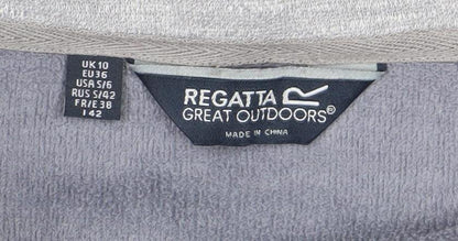 Regatta Womens Grey Full Zip Hoodie Sweatshirt Size 14 Outdoor Jacket
