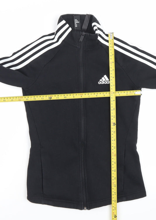 Adidas Women’s Black XS Full Zip Sweatshirt Jacket Slim Fit