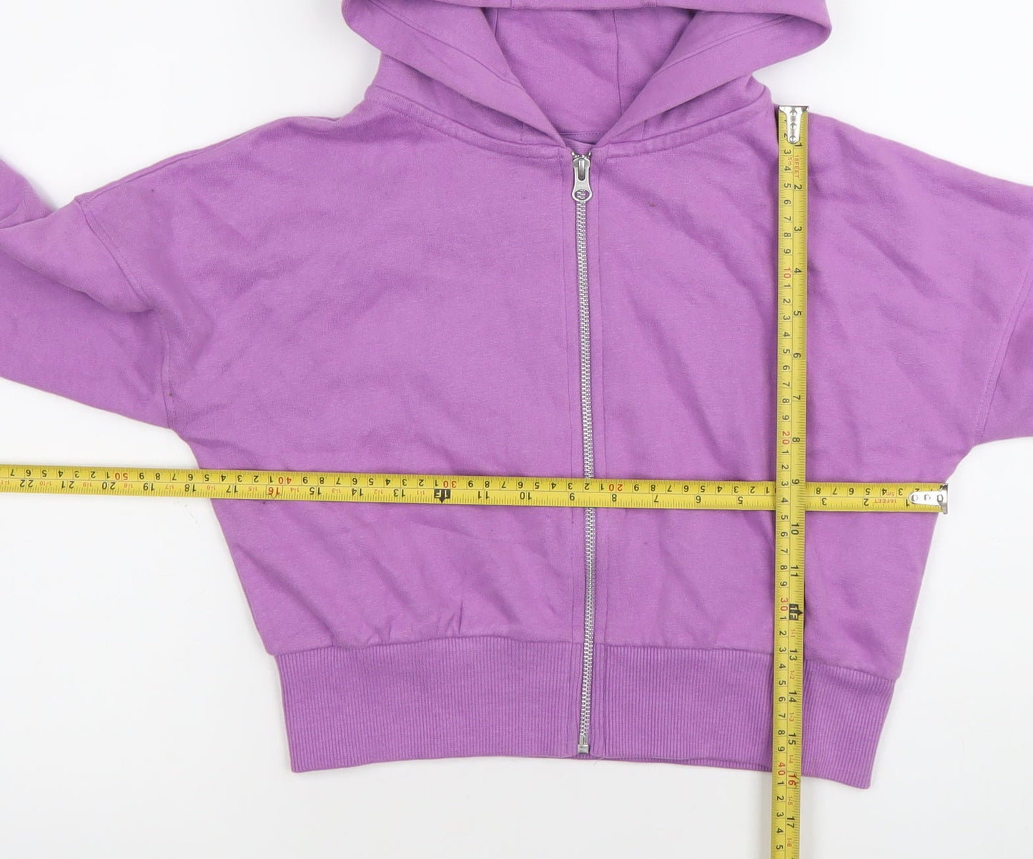 Next Girls Purple Full Zip Hoodie 8 Years Cotton Blend Casual