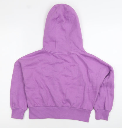 Next Girls Purple Full Zip Hoodie 8 Years Cotton Blend Casual