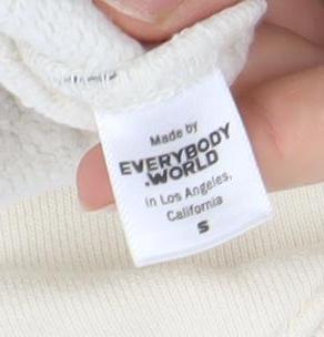 EVERYBODY.WORLD Women Ivory Cotton Logo Sweatshirt Size S