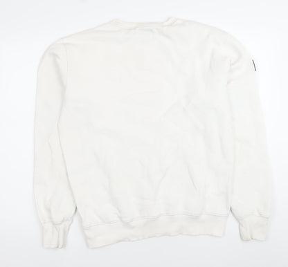 Superdry Men’s White Medium Pullover Crew Neck Sweatshirt