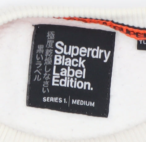Superdry Men’s White Medium Pullover Crew Neck Sweatshirt