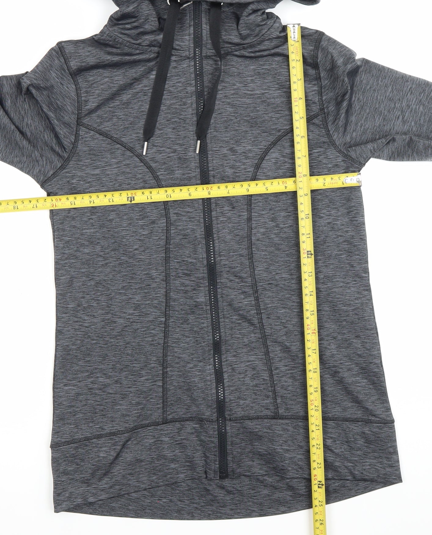 F&F Womens Grey Full Zip Hoodie Size 10 Slim Fit Sportswear