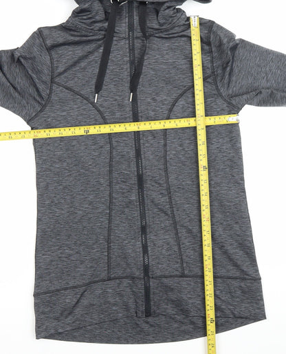 F&F Womens Grey Full Zip Hoodie Size 10 Slim Fit Sportswear