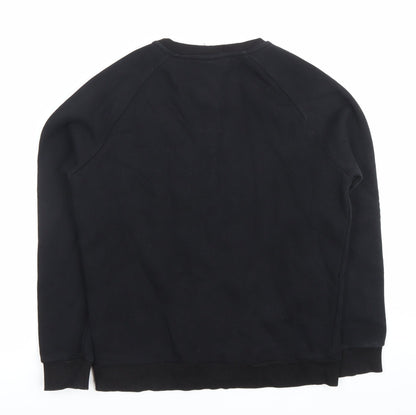Hype Boys Black Sweatshirt 13 Years Crew Neck Pullover Logo Jumper