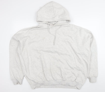 PrettyLittleThing Women’s Grey Hoodie Size L Chill Club Pullover