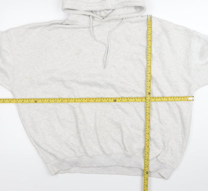 PrettyLittleThing Women’s Grey Hoodie Size L Chill Club Pullover