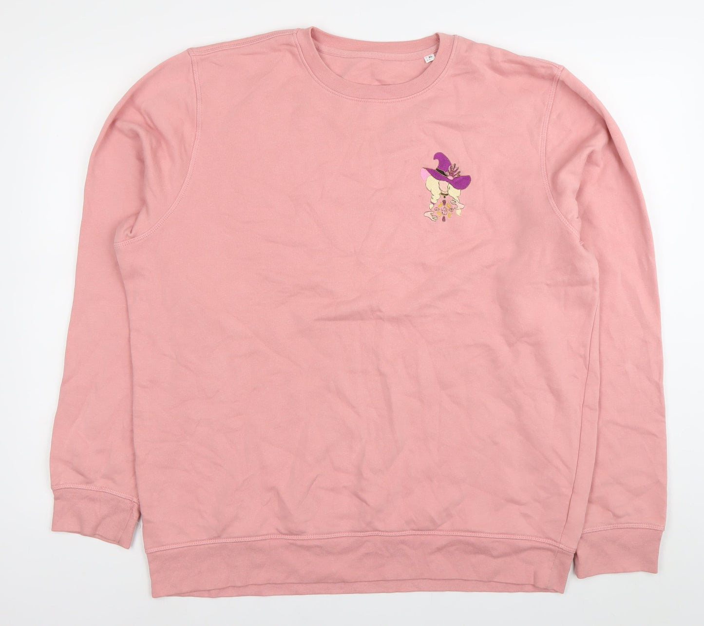 The Color of Space Womens Pink XL Sweatshirt Cotton Blend