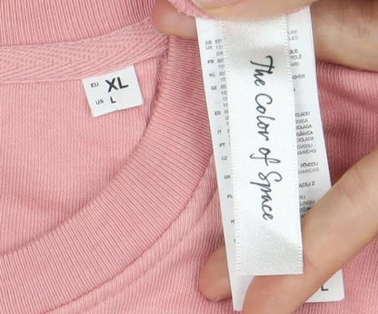 The Color of Space Womens Pink XL Sweatshirt Cotton Blend
