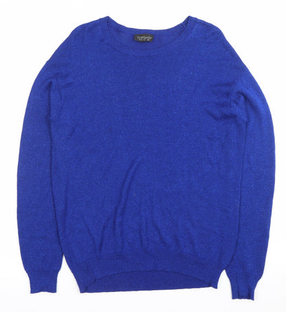 Womens UK Size 8 Topshop Blue Pullover Jumper
