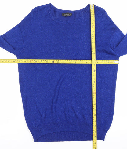 Womens UK Size 8 Topshop Blue Pullover Jumper