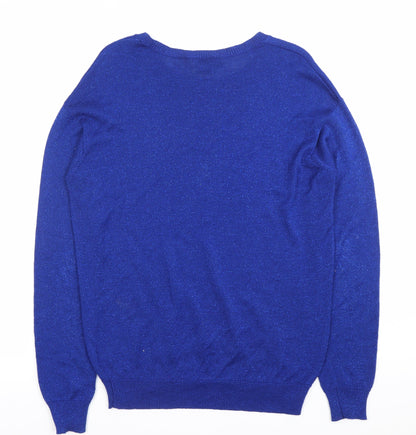 Womens UK Size 8 Topshop Blue Pullover Jumper