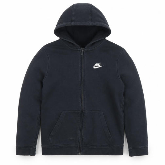 Nike Boys Black Full Zip Hoodie XL 158-170cm Standard Fit Logo