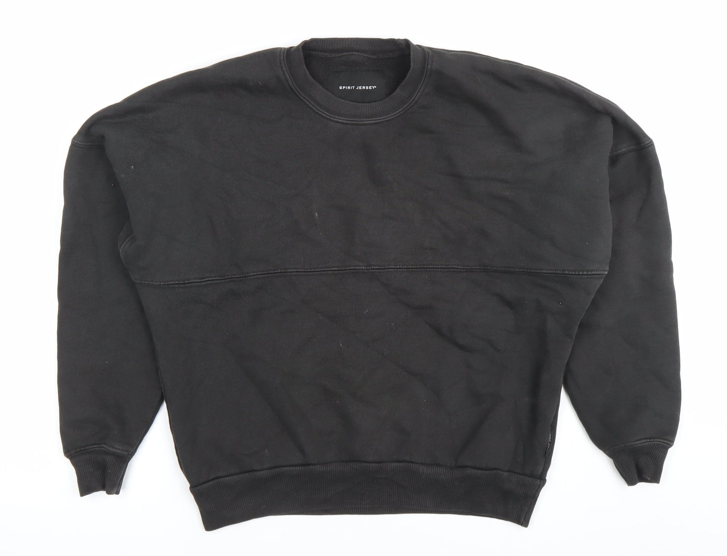Spirit Jersey Womens Black Los Angeles Sweatshirt XS Cotton Crew Neck