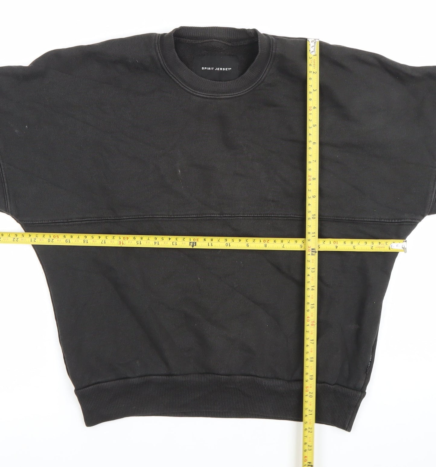 Spirit Jersey Womens Black Los Angeles Sweatshirt XS Cotton Crew Neck