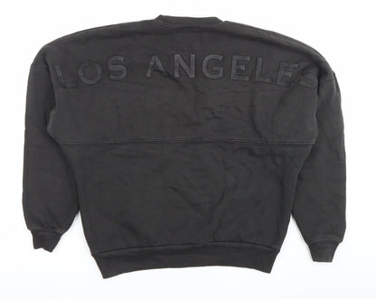 Spirit Jersey Womens Black Los Angeles Sweatshirt XS Cotton Crew Neck