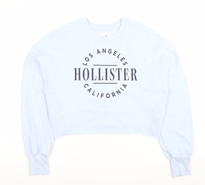 Hollister Womens Blue Small Logo Crew Neck Sweatshirt
