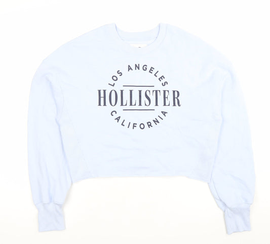 Hollister Womens Blue Small Logo Crew Neck Sweatshirt