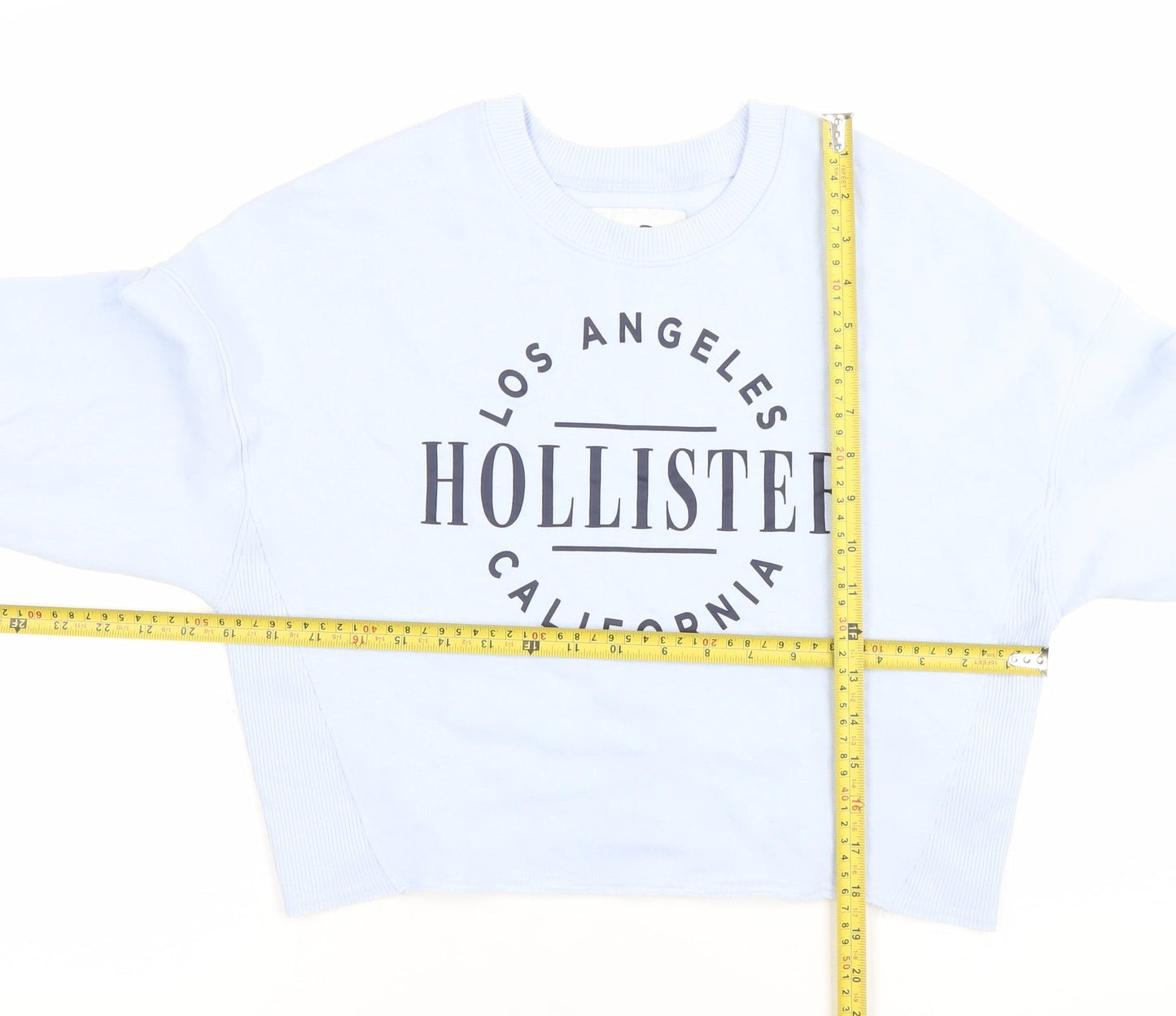 Hollister Womens Blue Small Logo Crew Neck Sweatshirt