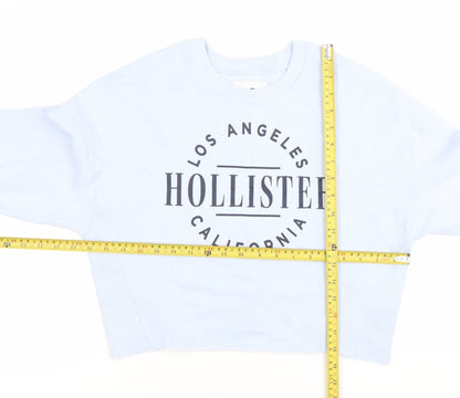 Hollister Womens Blue Small Logo Crew Neck Sweatshirt