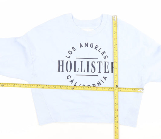 Hollister Womens Blue Small Logo Crew Neck Sweatshirt