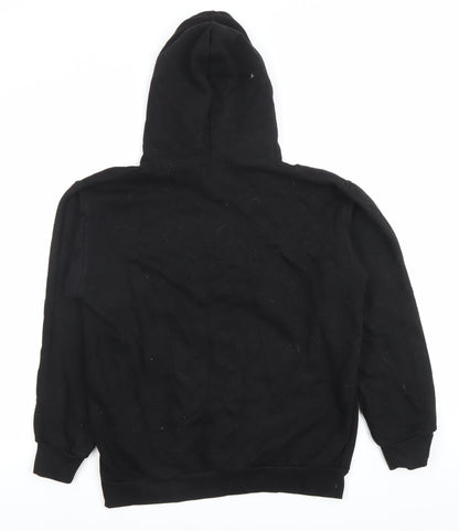 Mens UK Size M Stars & Stripes Black Pullover Hoodie
