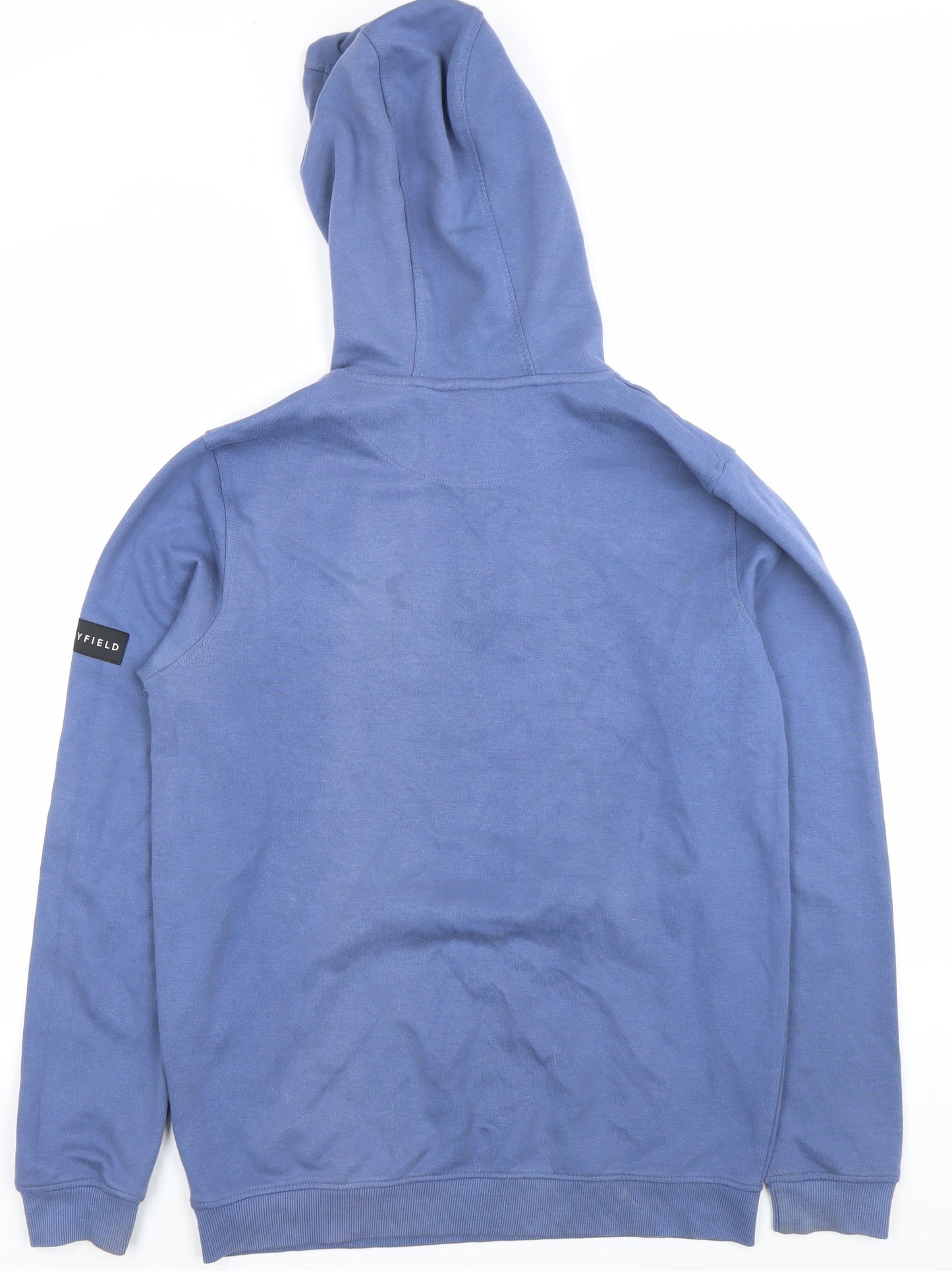 Holyfield Boys Blue Pullover Hoodie 14-16 Years L Half Zip Cotton Blend