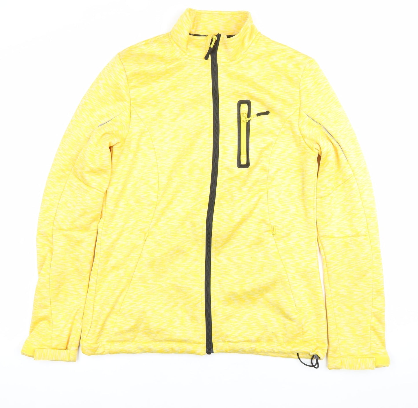 Crynit Womens Yellow Softshell Jacket Size 10 Full Zip Lightweight