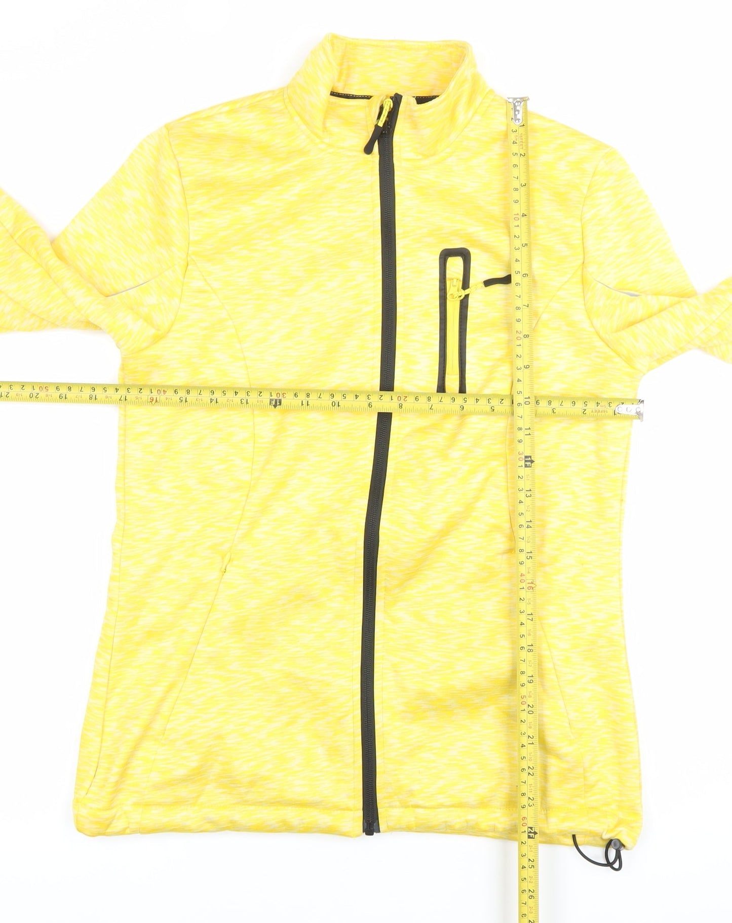 Crynit Womens Yellow Softshell Jacket Size 10 Full Zip Lightweight