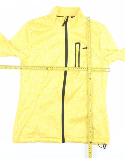 Crynit Womens Yellow Softshell Jacket Size 10 Full Zip Lightweight
