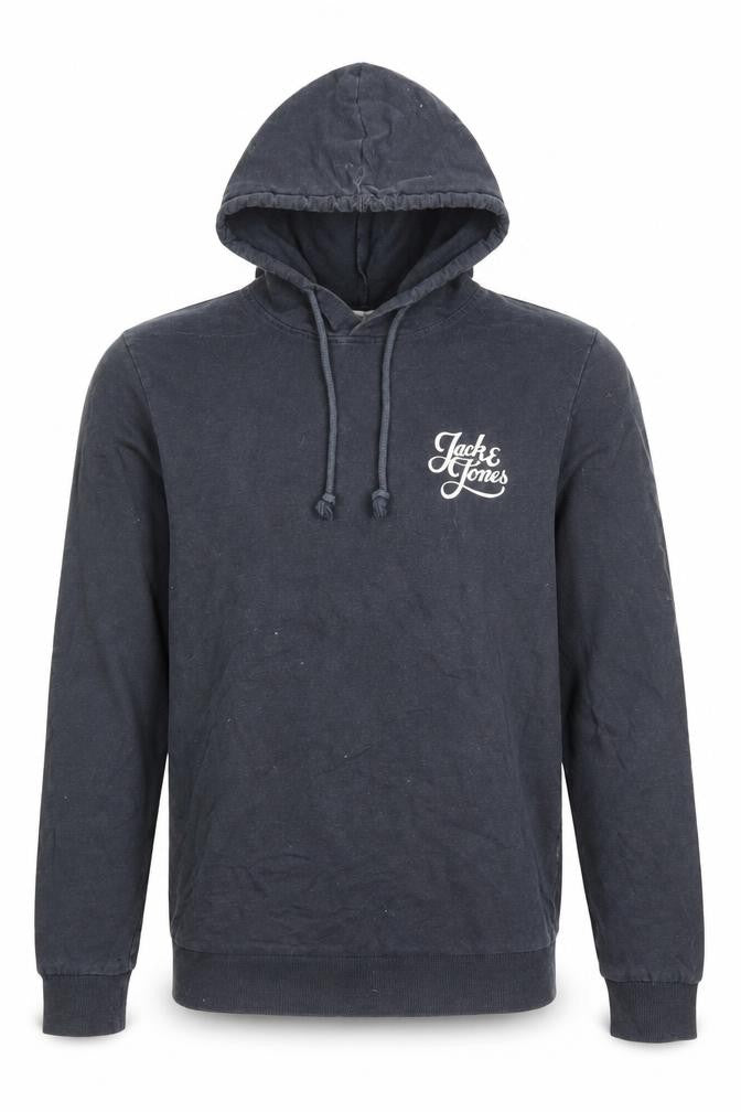 Mens UK Size M JACK & JONES Black Pullover Hoodie