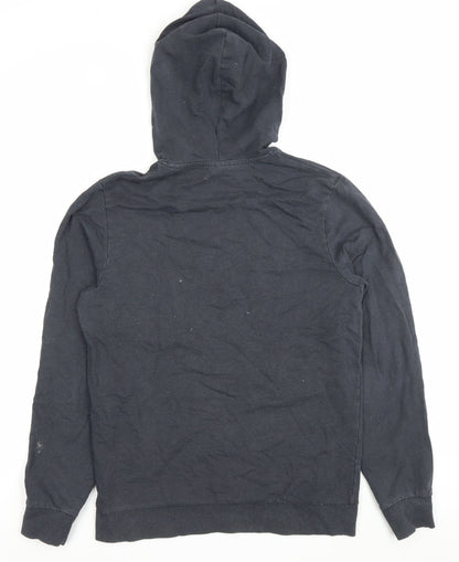 Mens UK Size M JACK & JONES Black Pullover Hoodie